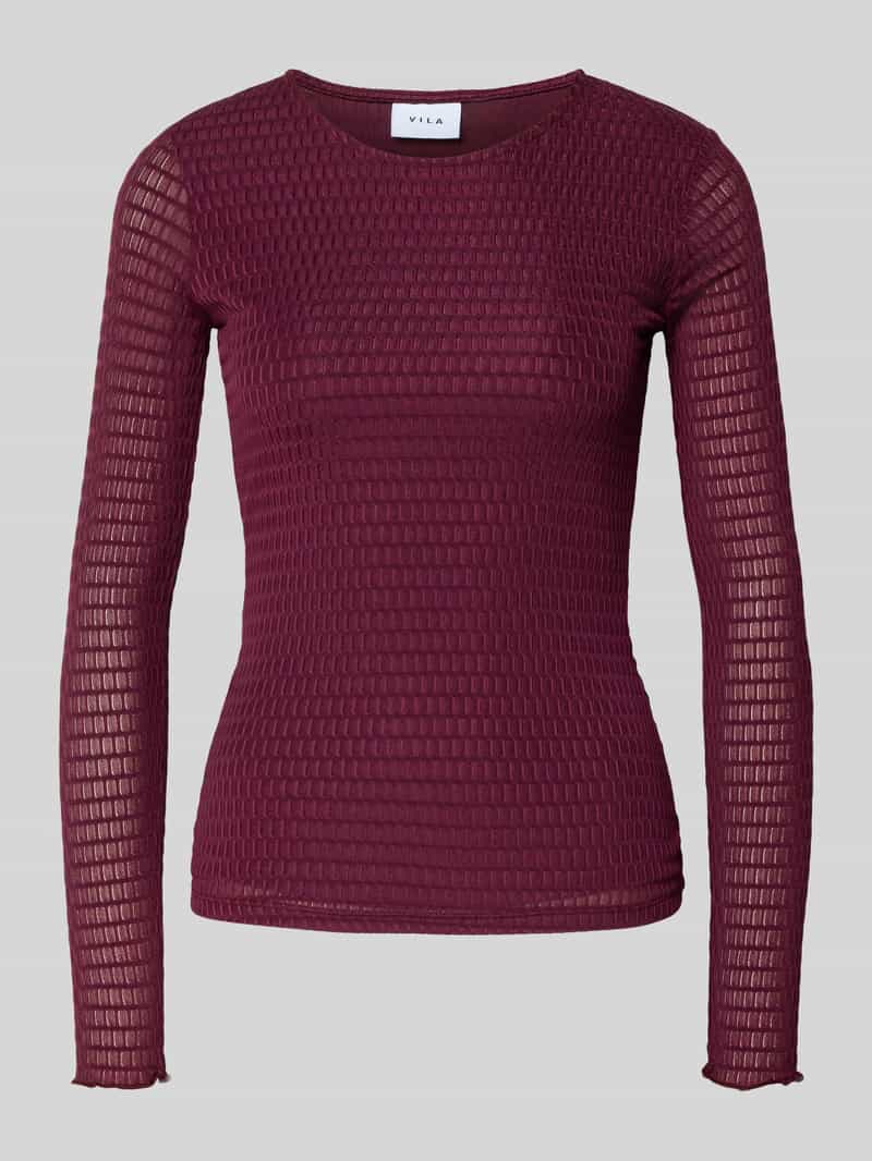 Bluzka z długim rękawem i okrągłym dekoltem model ‘LARINE’