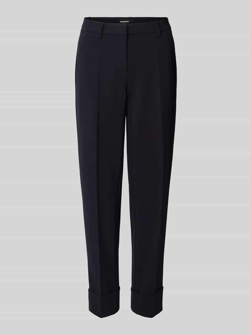 Spodnie materiałowe z przeszytymi zakończeniami nogawek model ‘KRYSTAL’