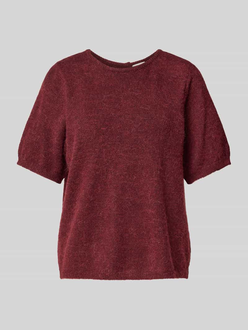 Sweter z dzianiny z okrągłym dekoltem model ‘KAMARA’