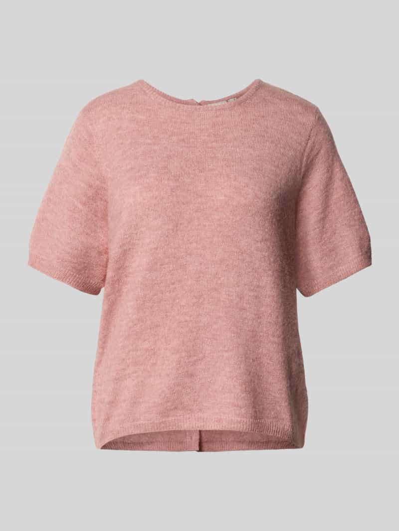 Sweter z dzianiny z okrągłym dekoltem model ‘KAMARA’