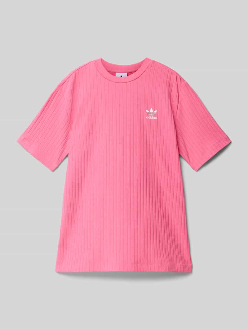 T-shirt o kroju wide fit z efektem prążkowania
