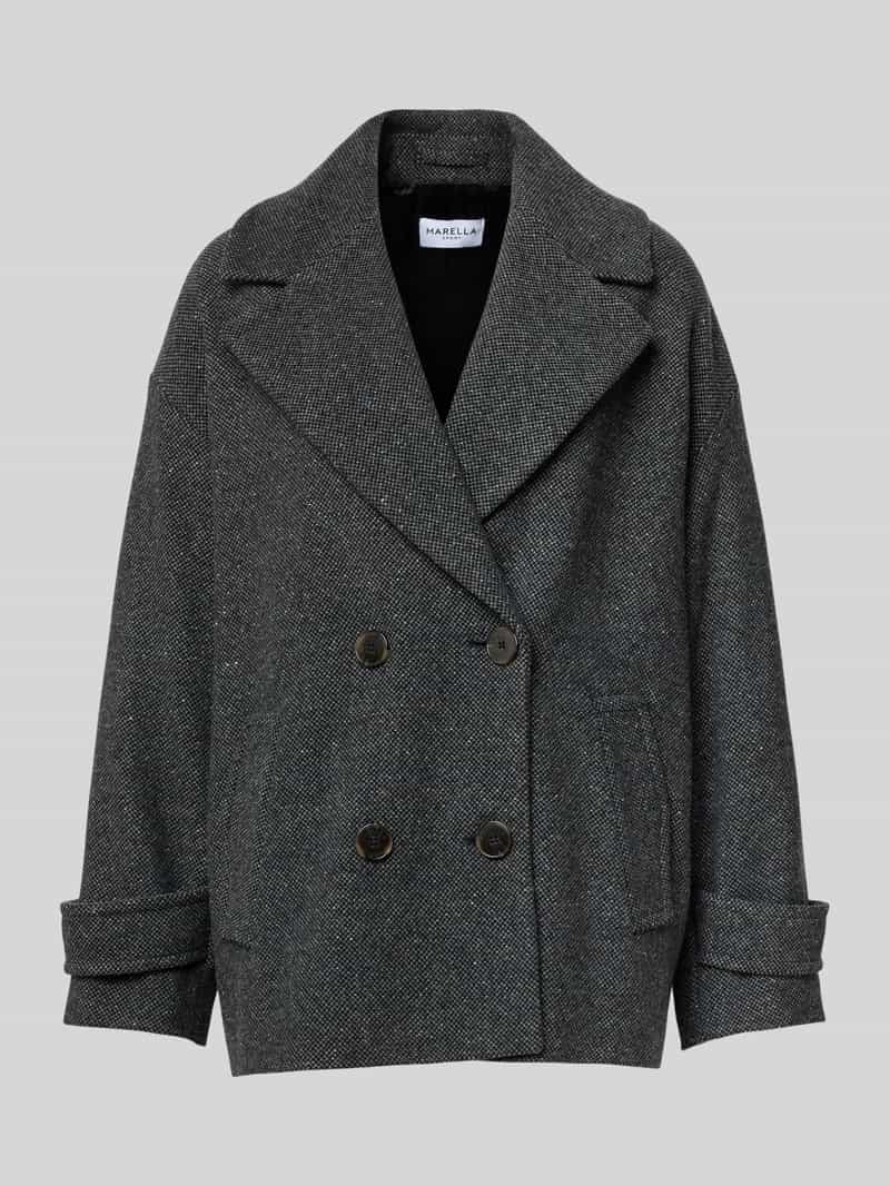 Kurtka wełniana o kroju oversized z mieszanki wełny model ‘FANTINO’