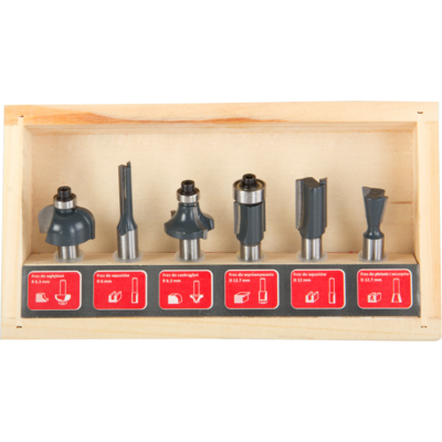 Zestaw frezów w pudełku 6 sztuk tf1200 tf1500k PROLINE