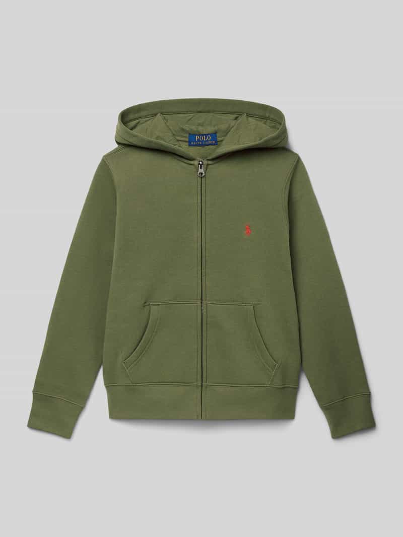 Bluza rozpinana o kroju regular fit z wyhaftowanym logo model ‘Tops’