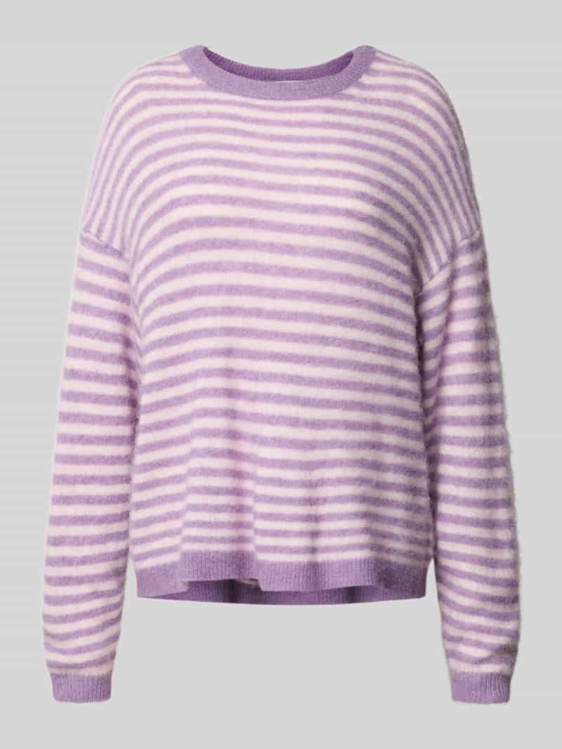 Sweter z dzianiny o kroju oversized z okrągłym dekoltem model ‘NENYBA’