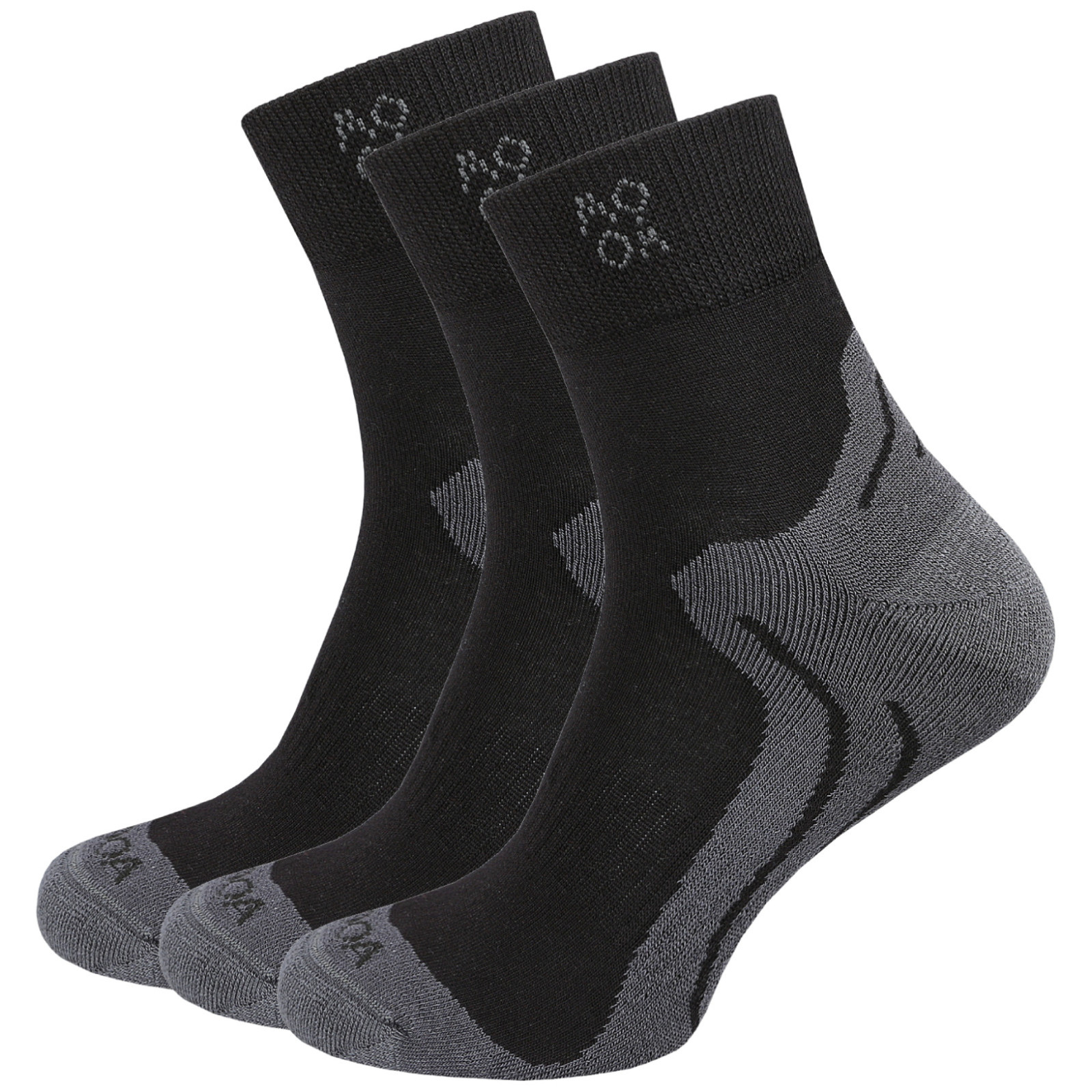 Skarpety MOOA Bamboo Active Mid 3-pack Rozmiar skarpet: 43-46 / Kolor: czarny/szary