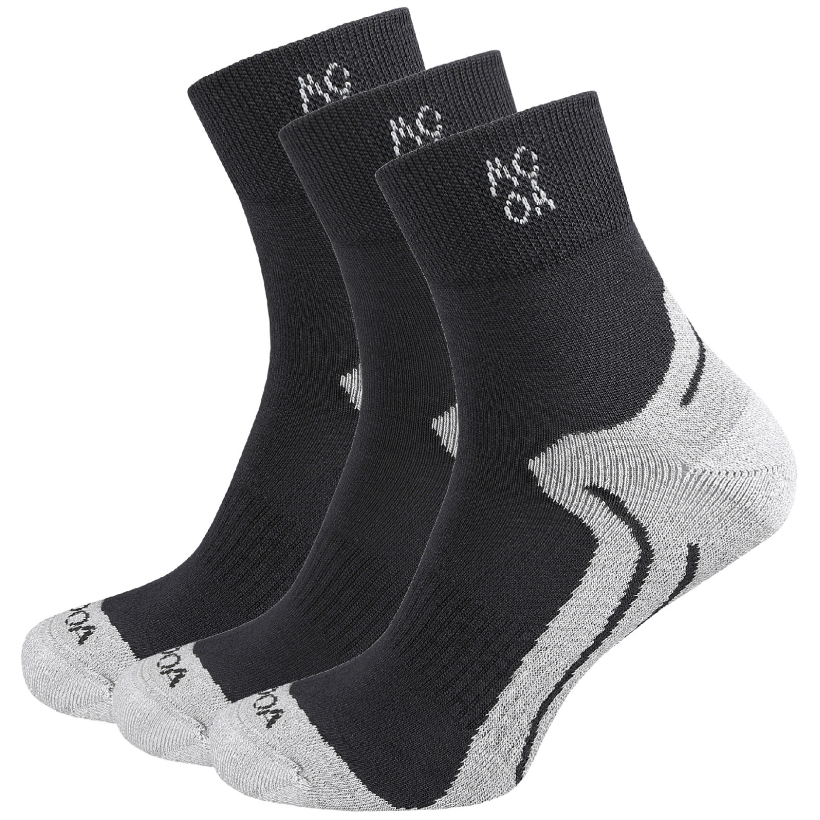 Skarpetki MOOA Bamboo Active Mid 3-pack Rozmiar skarpet: 43-46 / Kolor: szary