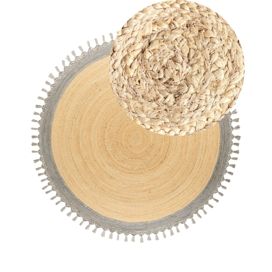 Dywan MARTS Szary ø 200 cm Juta B587645