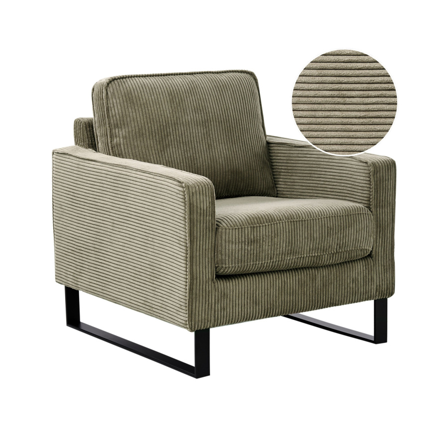 Fotel VIND Sztruks Zielony B596685