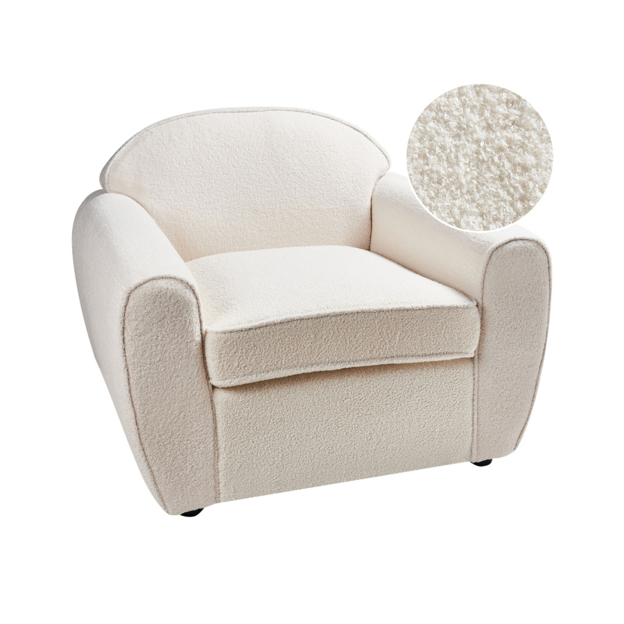 Fotel ELLEDE Boucle Jasnobeżowy B590453