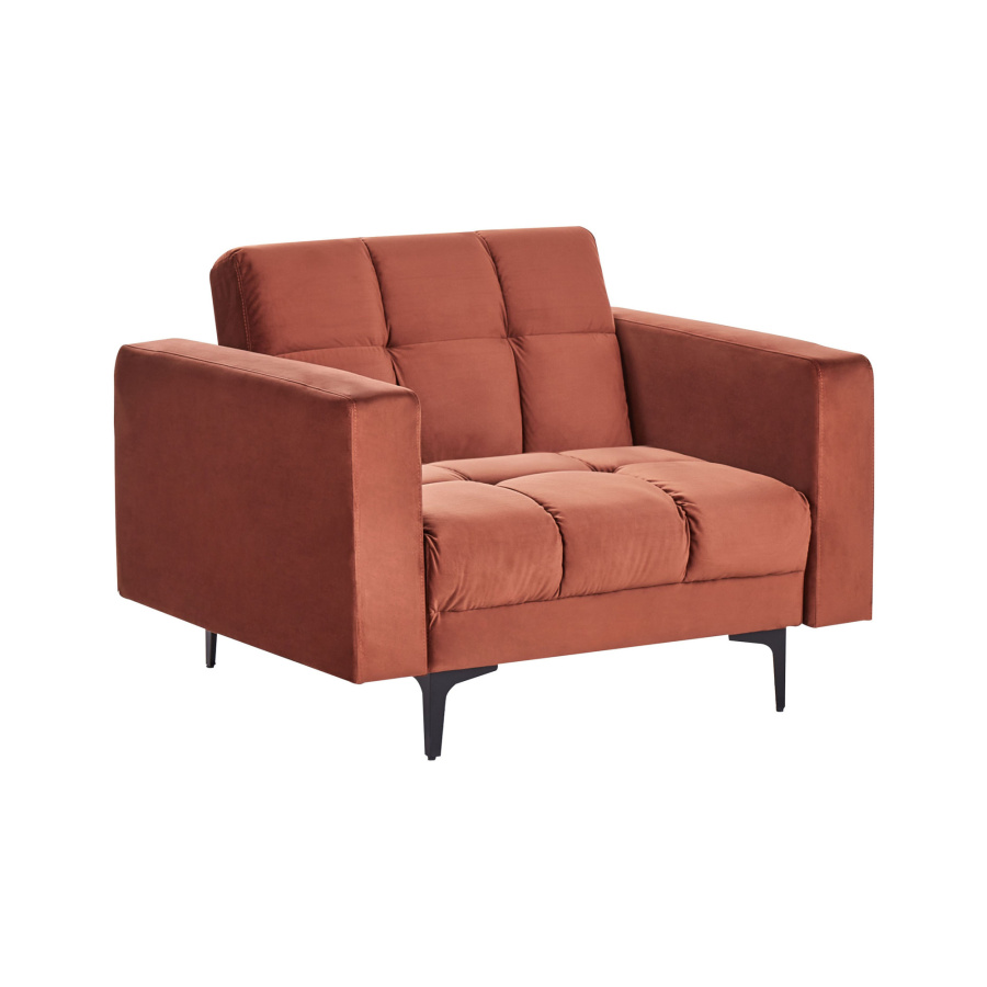 Fotel ALNES Welur Jasnoczerwony B580243