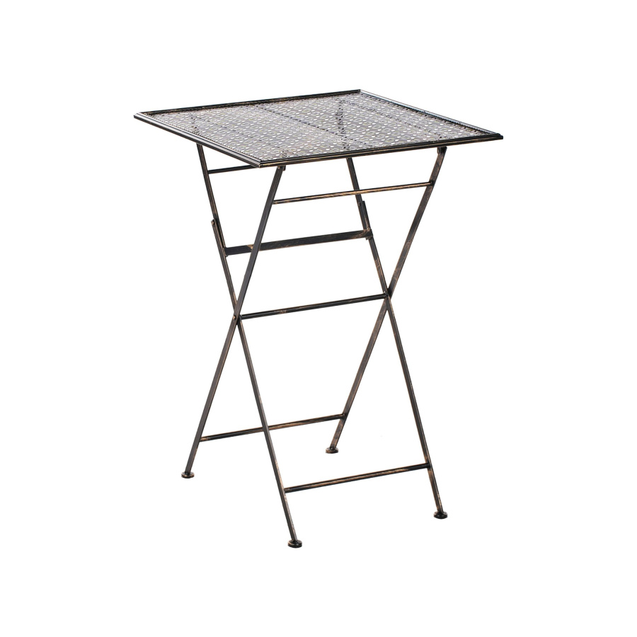 Stolik ogrodowy barowy BORMIO 60 cm 60 cm Metal Czarny B597834