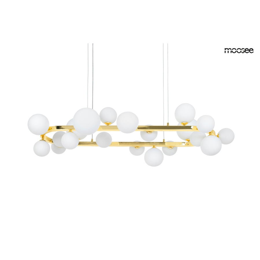 MOOSEE lampa wisząca ALURE OVAL 120 złota/mleczna MSE1501100605/MILK