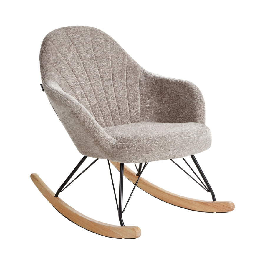 Fotel bujany SKALE Beżowoszary B607732