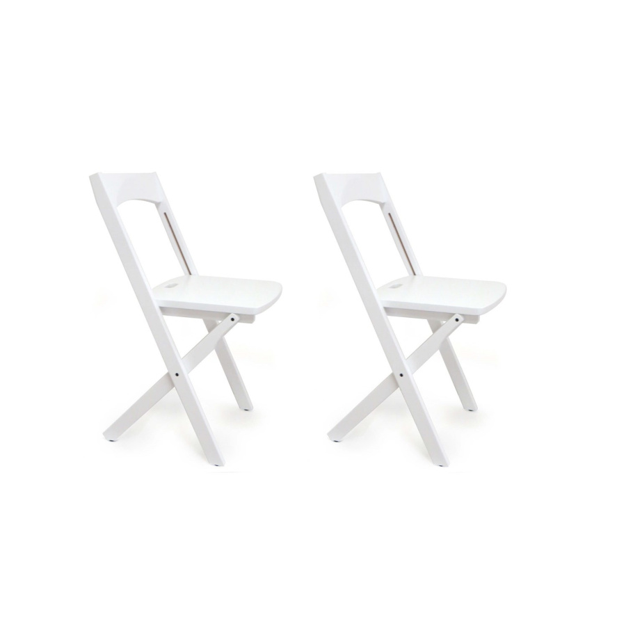 Arredamenti diana zestaw 2 składanych krzeseł - 45 x 40 cm, biały ARIT-660-WH-Z