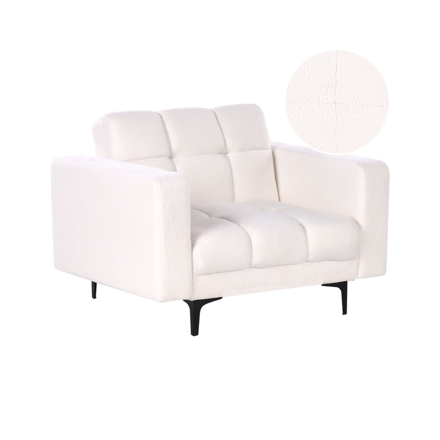 Fotel ALNES Boucle Biały B581445