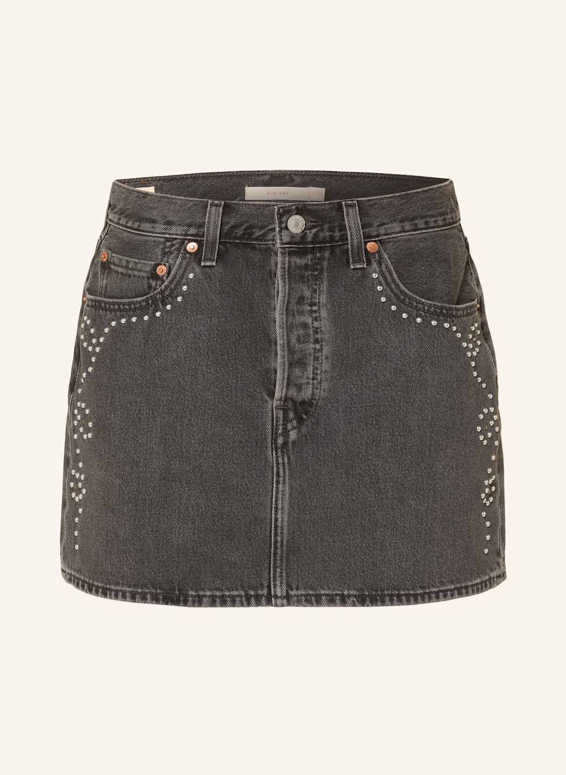Levi's® Spódnica Jeansowa Z Ozdobnymi Kamykami blau