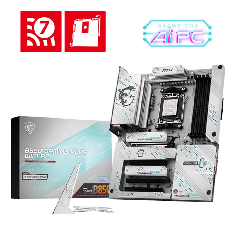 MSI B850 GAMING PLUS WIFI PZ AMD B850 Gniazdo AM5 ATX B850 GAMING PLUS WIFI PZ