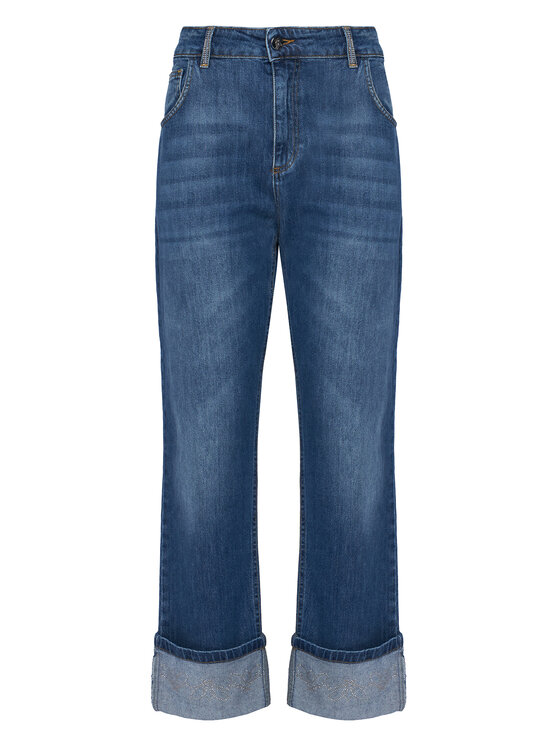 Rinascimento Jeansy CFC0125144003 Niebieski Loose Fit