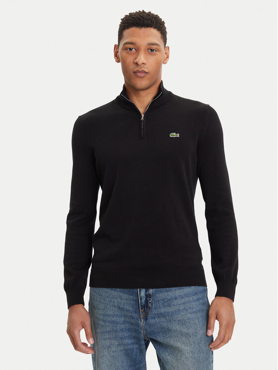 Lacoste Sweter AH1980 Czarny Classic Fit