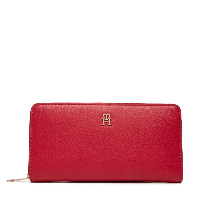 Duży Portfel Damski Tommy Hilfiger Th Icon Lrg Za AW0AW17744 Czerwony