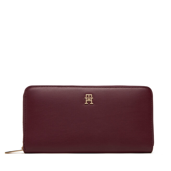 Duży Portfel Damski Tommy Hilfiger Th Icon Lrg Za AW0AW17744 Bordowy