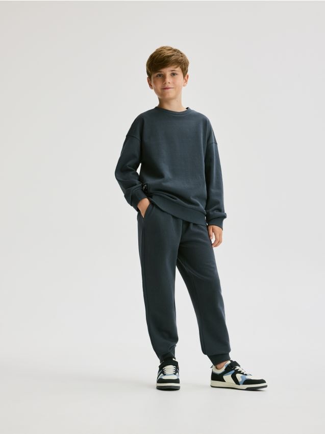 Reserved - Bawełniany komplet - granatowy