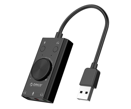 Orico Zewnętrzna wielofunkcyjna karta dźwiękowa USB-A - czarna