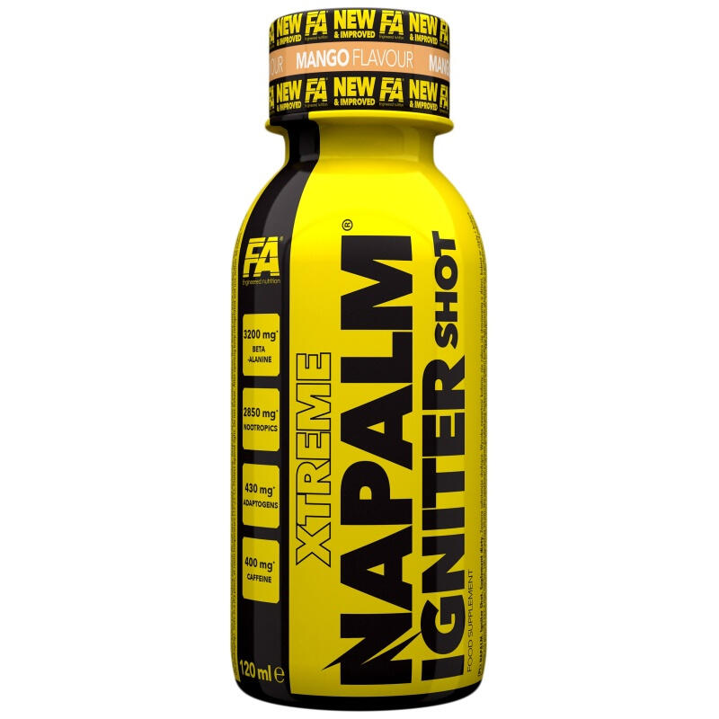 FITNESS AUTHORITY Xtreme Napalm Igniter Juice Shot - 120ml - Mango - Shoty i żele