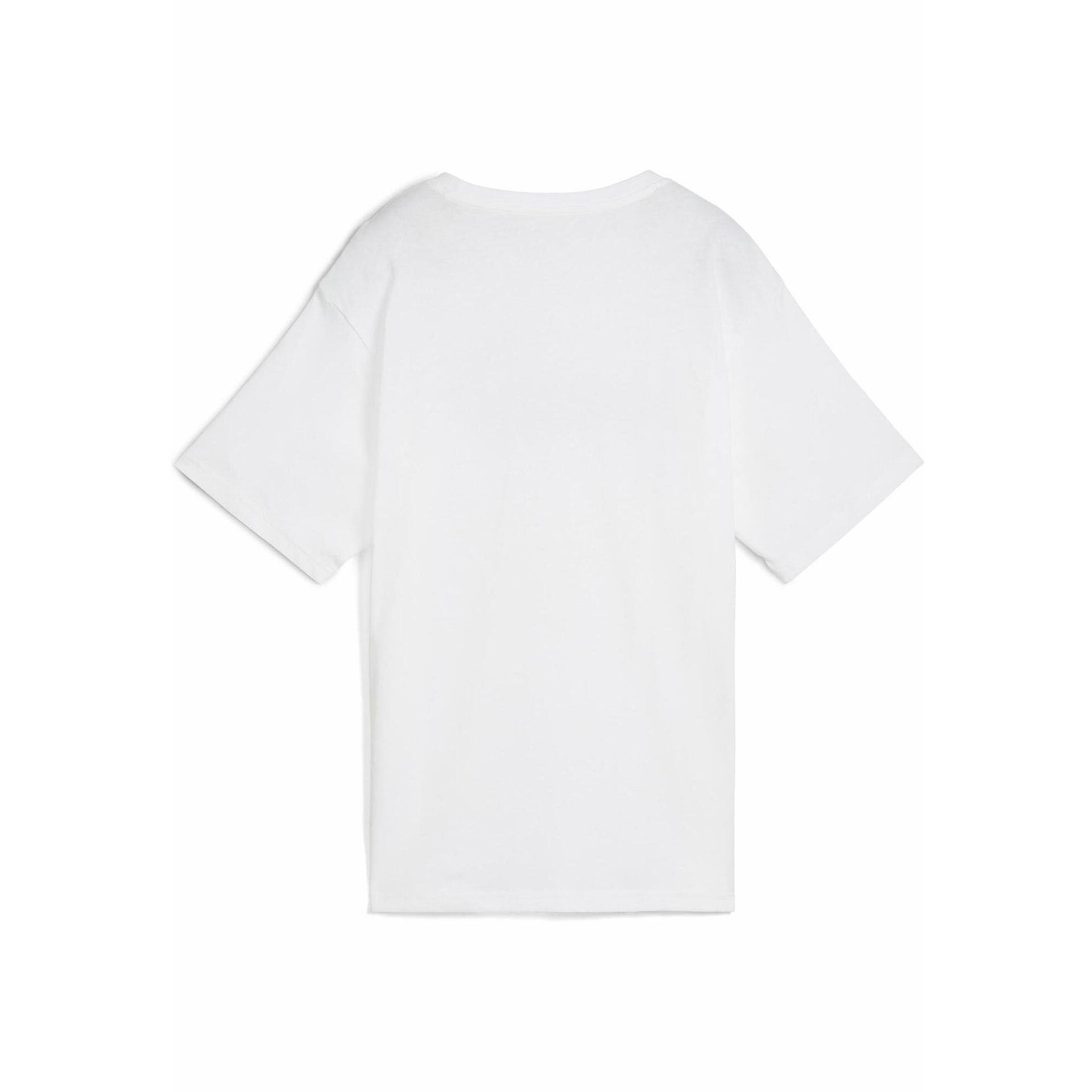 Damska luźna koszulka Essentials z logo No.1 PUMA White