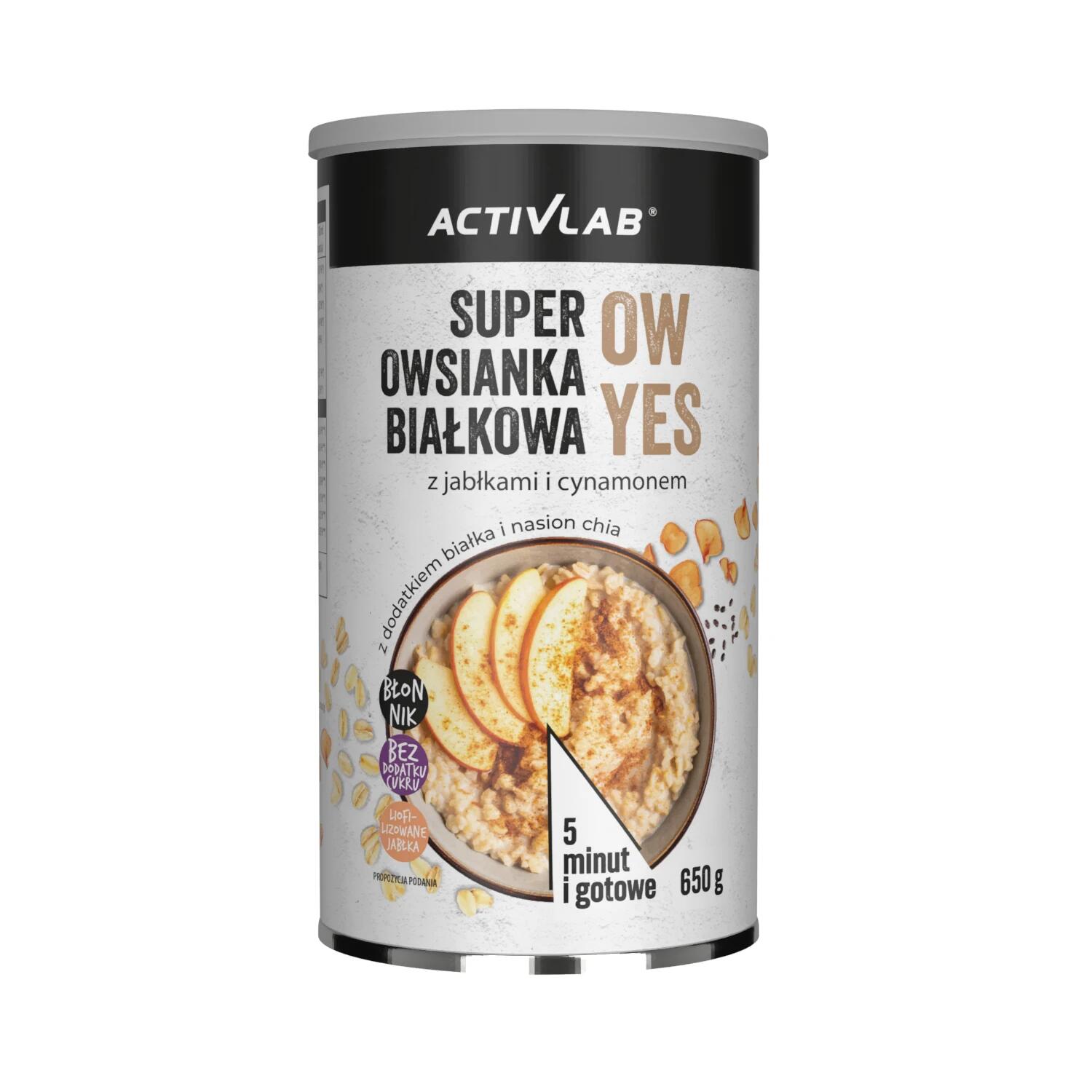 Owsianka ACTIVLAB Super śniadanie białkowe z jabłkami i cynamonem (650 g)