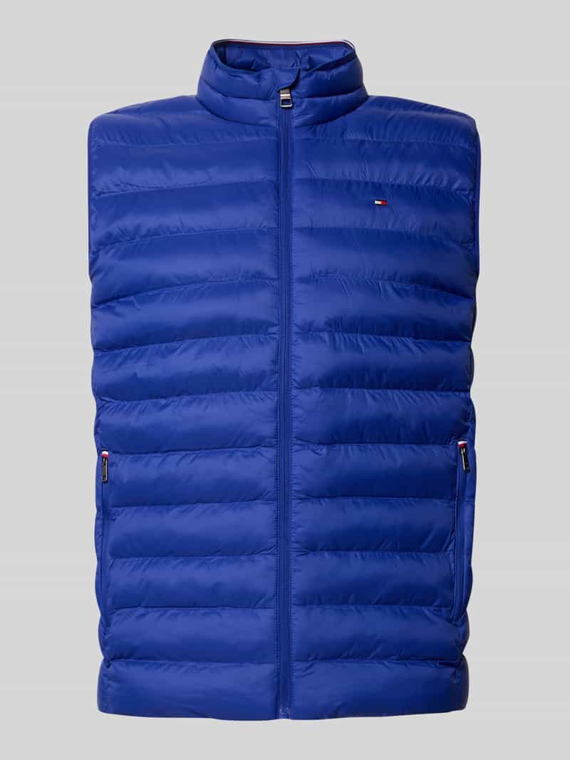 Kamizelka pikowana o kroju regular fit z wyhaftowanym logo