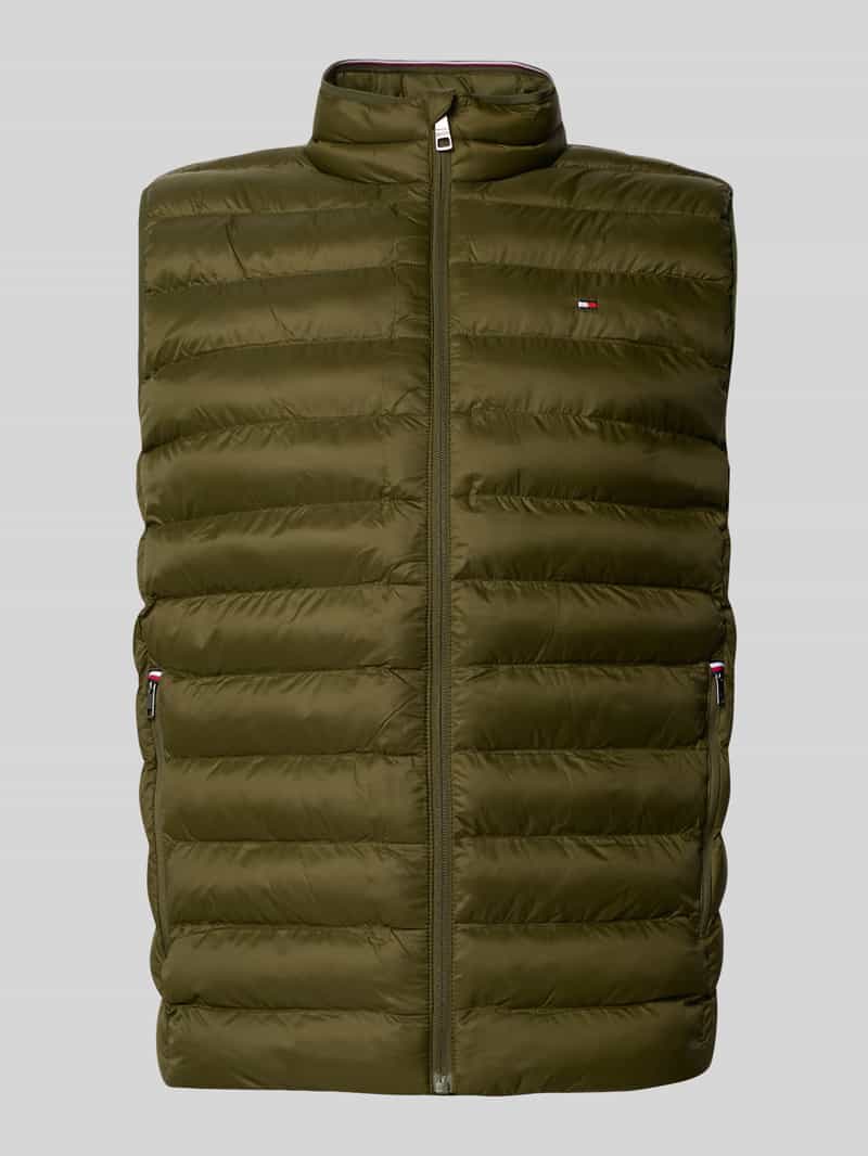 Kamizelka pikowana o kroju regular fit z wyhaftowanym logo