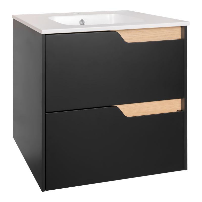 Szafka z umywalką Tolima 60 cm czarna