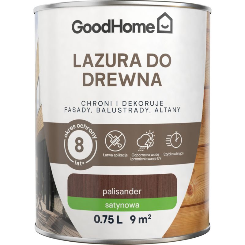 GoodHome Lazura 8 lat palisander 0,75 l