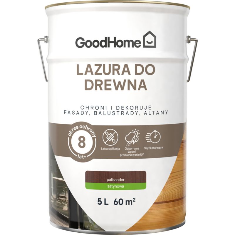 GoodHome Lazura 8 lat palisander 5 l