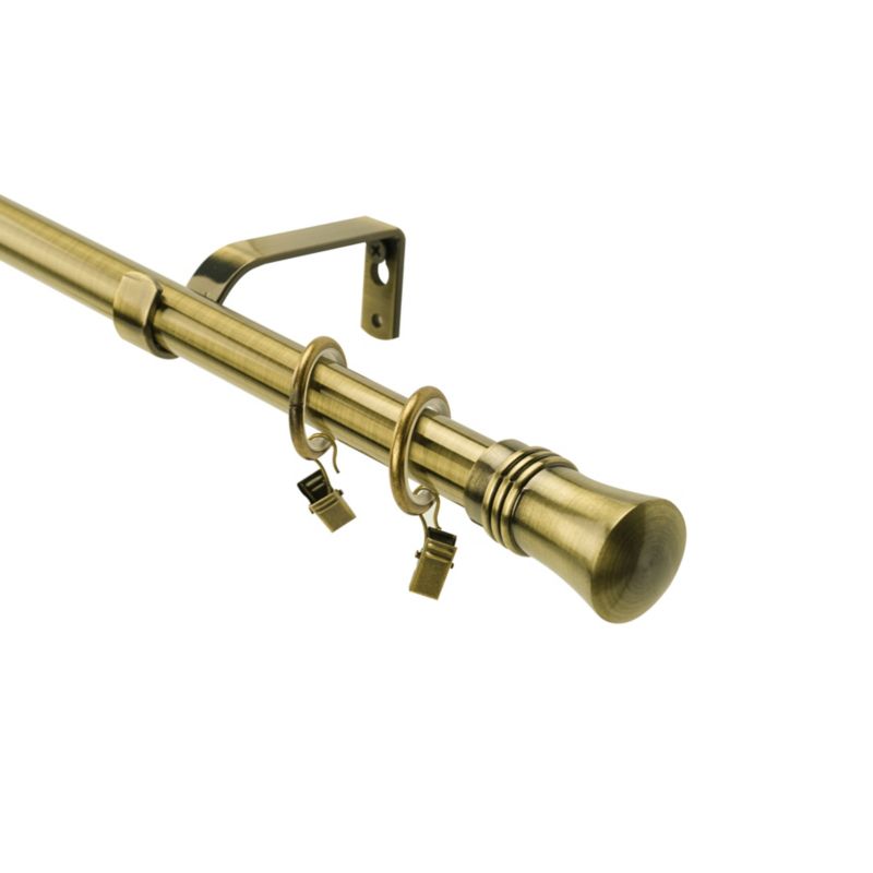 Karnisz Zenit pojedynczy 19 mm 200 cm złoty