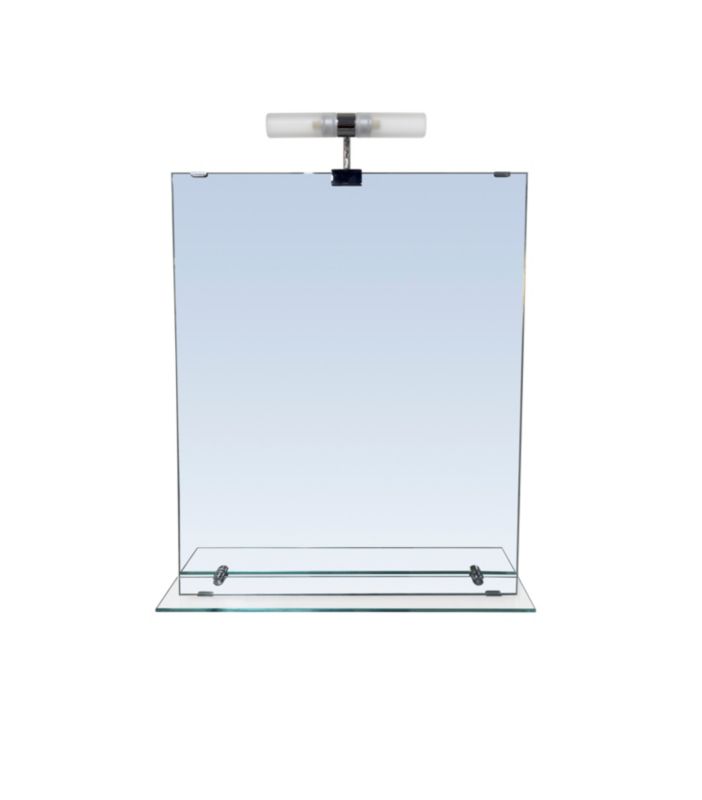 Lustro LED GoodHome Clarach 50 x 60 cm z półką