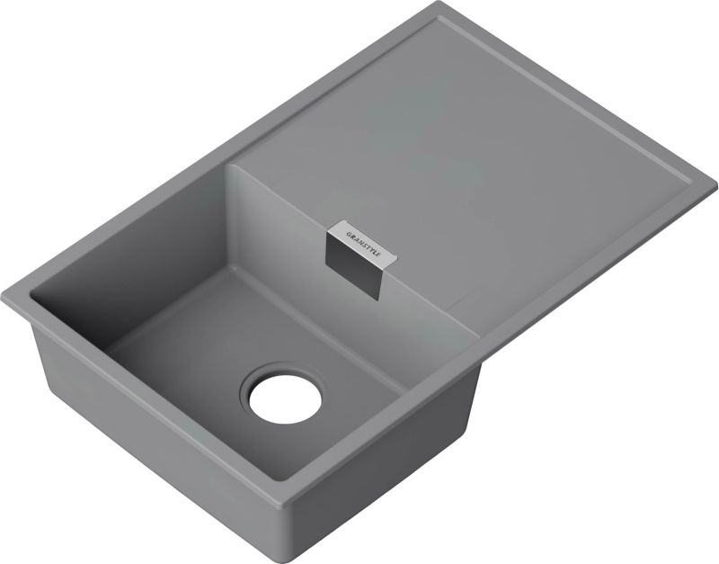 Frame Zlewozmywak granitowy 1-komorowy z ociekaczem titan