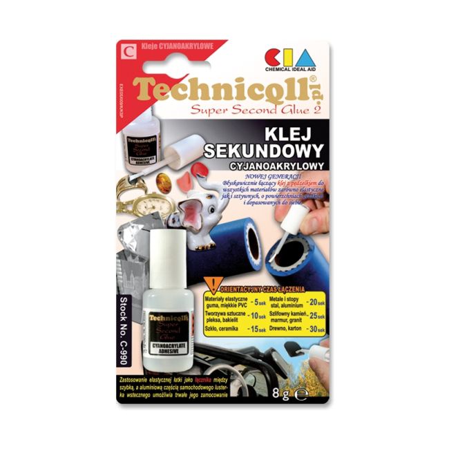 Technicqll Klej sekundowy z pędzelkiem 8 g