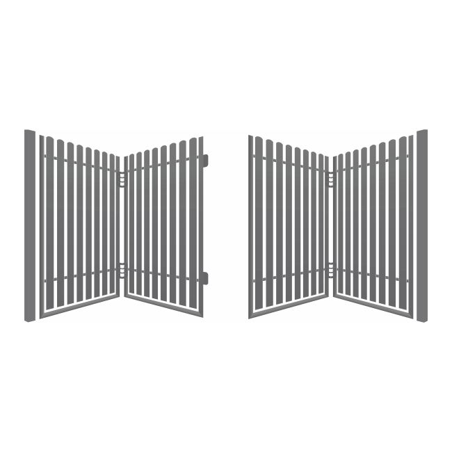 Polbram Brama łamana Daria 2 z automatem 400 x 150 cm