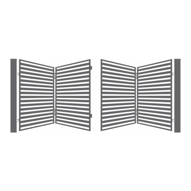 Brava Brama łamana z automatem 400 x 150 cm