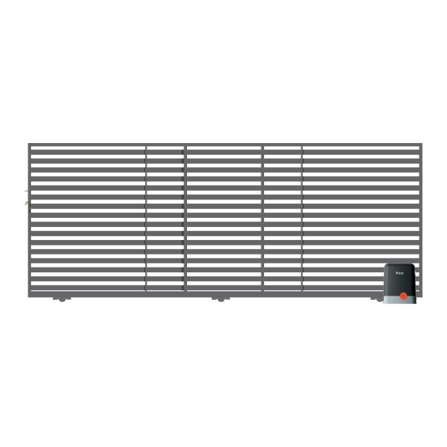 Brava Brama przesuwna segmentowa z automatem 400 x 150 cm prawa