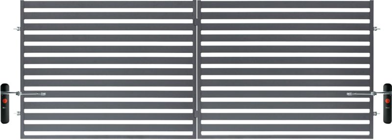 Polbram Brama dwuskrzydłowa inteligentna Lara z automatem 400 x 154 cm