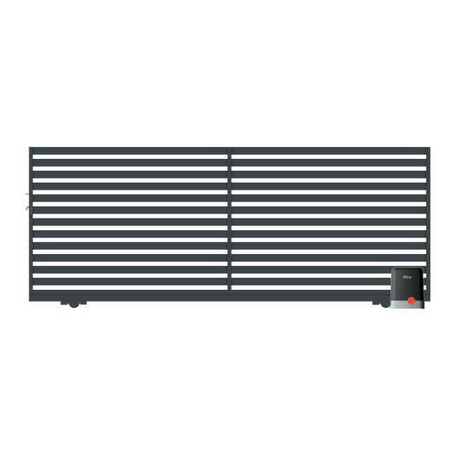 Polbram Brama przesuwna bez przeciwwagi z automatem Lara prawa