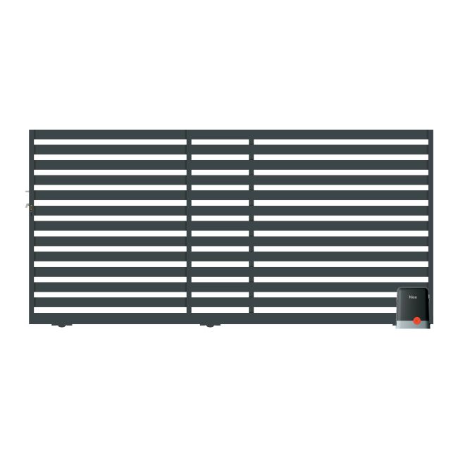 Polbram Brama przesuwna segmentowa z automatem Lara prawa