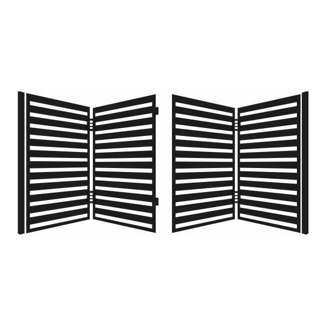 Polbram Brama łamana Lara 2 z automatem 400 x 154 cm