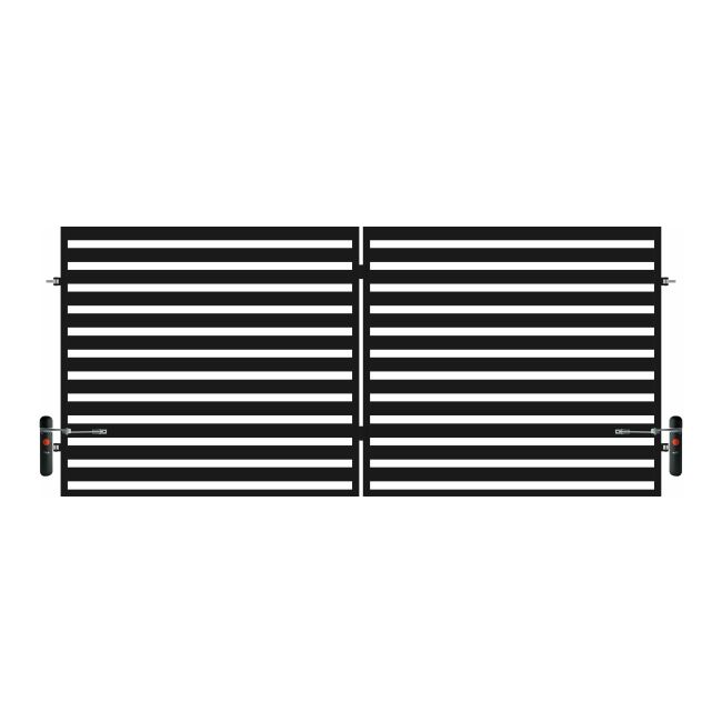 Polbram Brama dwuskrzydłowa inteligentna Lara 2 z automatem 400 x 154 cm