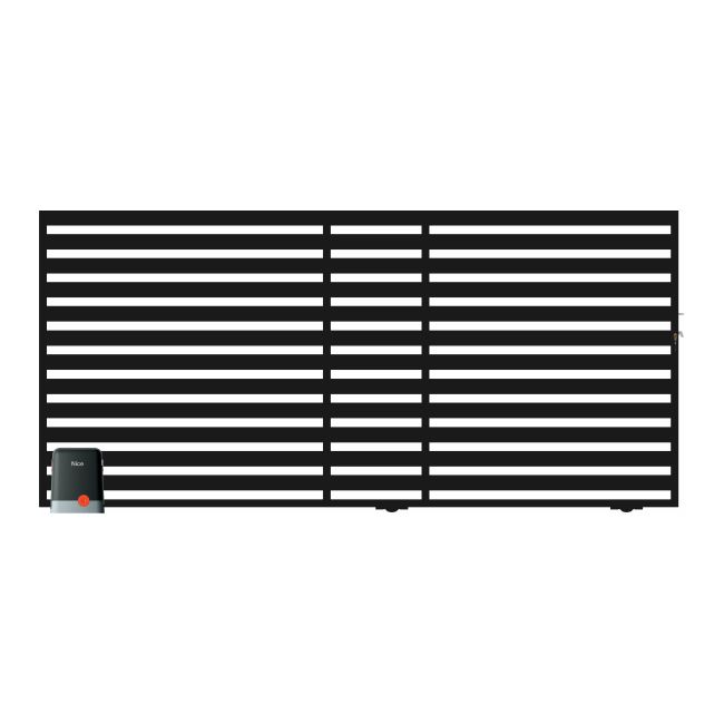 Polbram Brama przesuwna segmentowa z automatem Lara 2 lewa