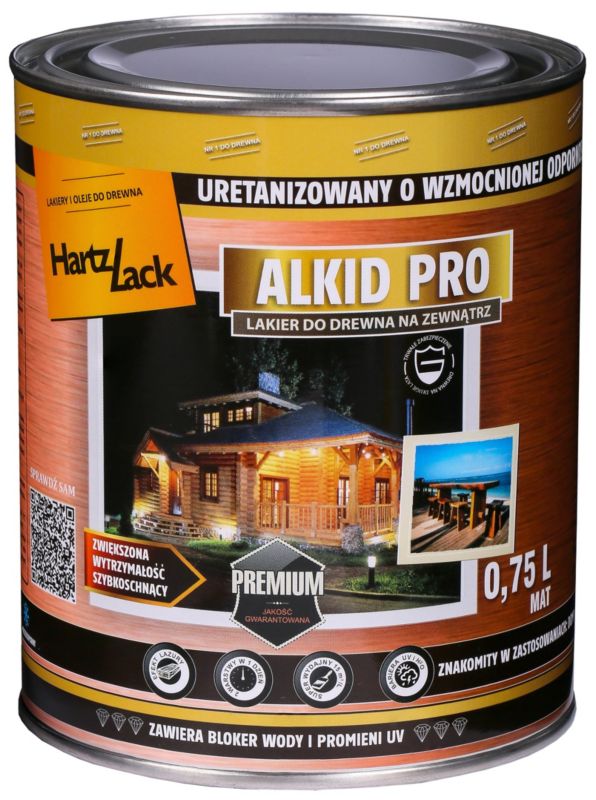 HartzLack Lakier do drewna połysk 0,75 l